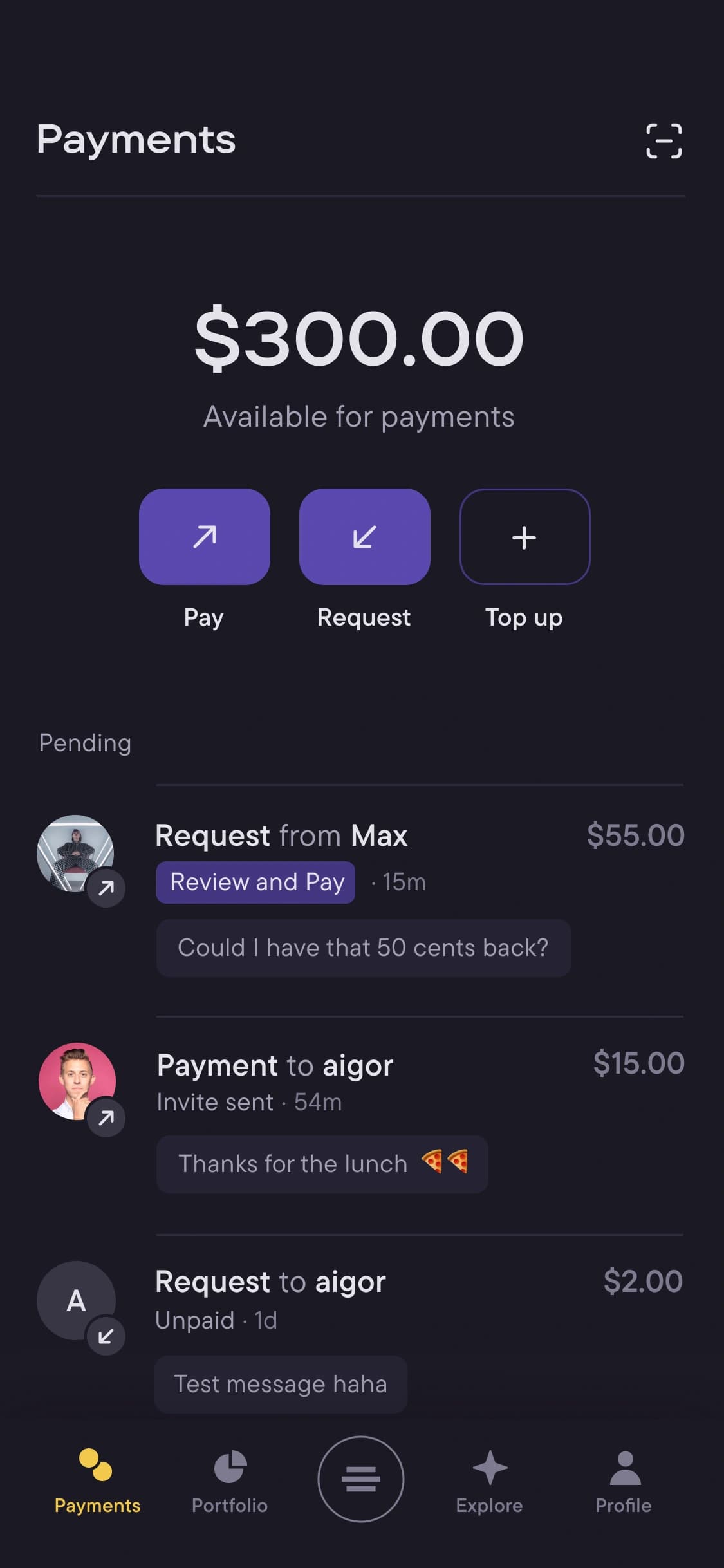 Mango Pay app screen