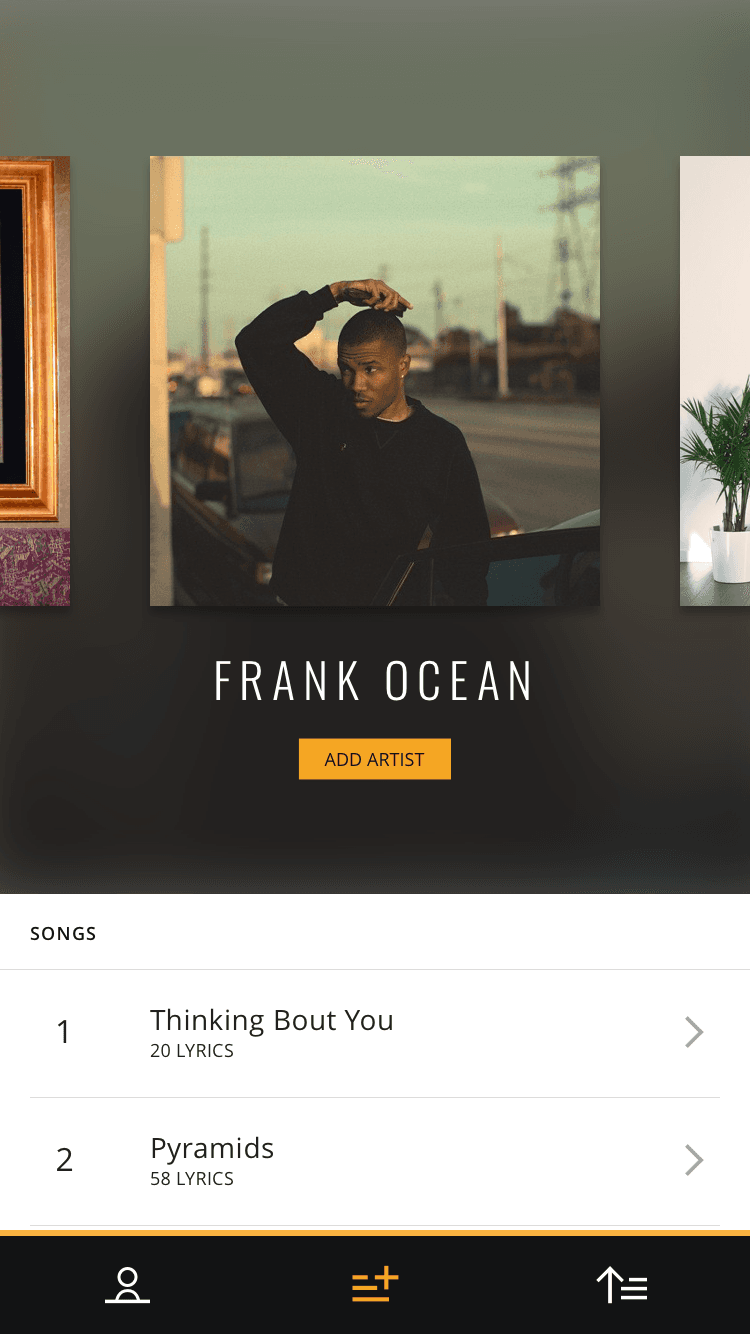 October app screen